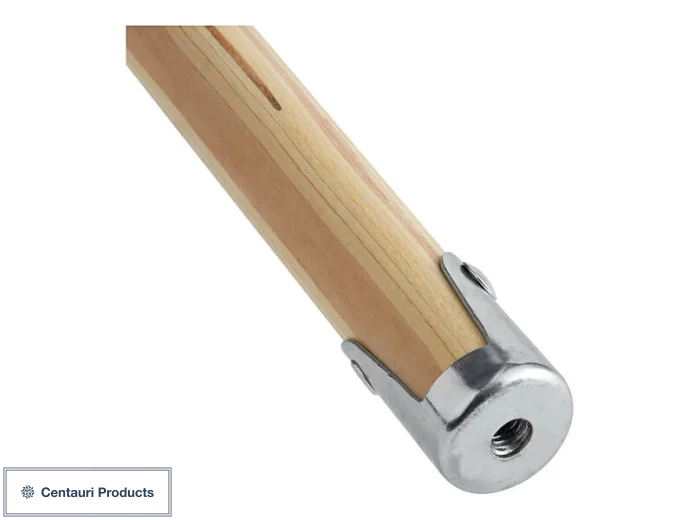 LVX Wooden Mop Handle w/ Metal Threads