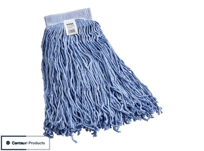 32oz Blue Rayon Cut-End Wet Mop Head w/ 5" Headband