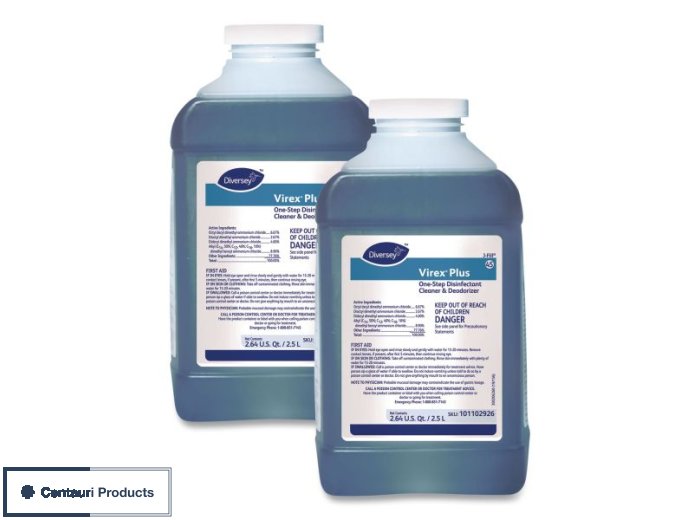 Diversey Virex Plus One-Step Disinfectant Cleaner 2.5L 2/cs