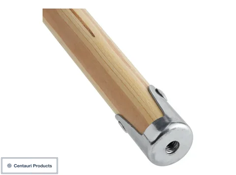 LVX Wooden Mop Handle w/ Metal Threads