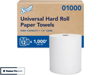 Scott Professional Essential Universal High-Capacity Hard Roll Paper Towels (01000)