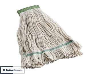 24oz #32 Natural Cotton Looped End Wet Mop w/ 5" Headband
