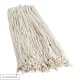 24oz #32 Natural Cotton Cut-End Wet Mop Head w/ Screw-On Band